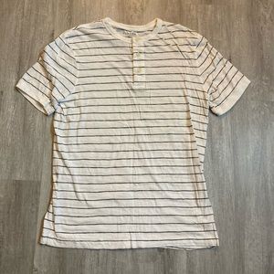 Sonoma White and Black Striped Tee